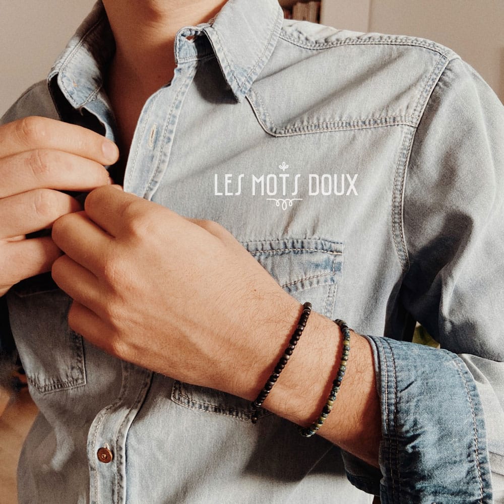 Bracelet homme code morse : Papa