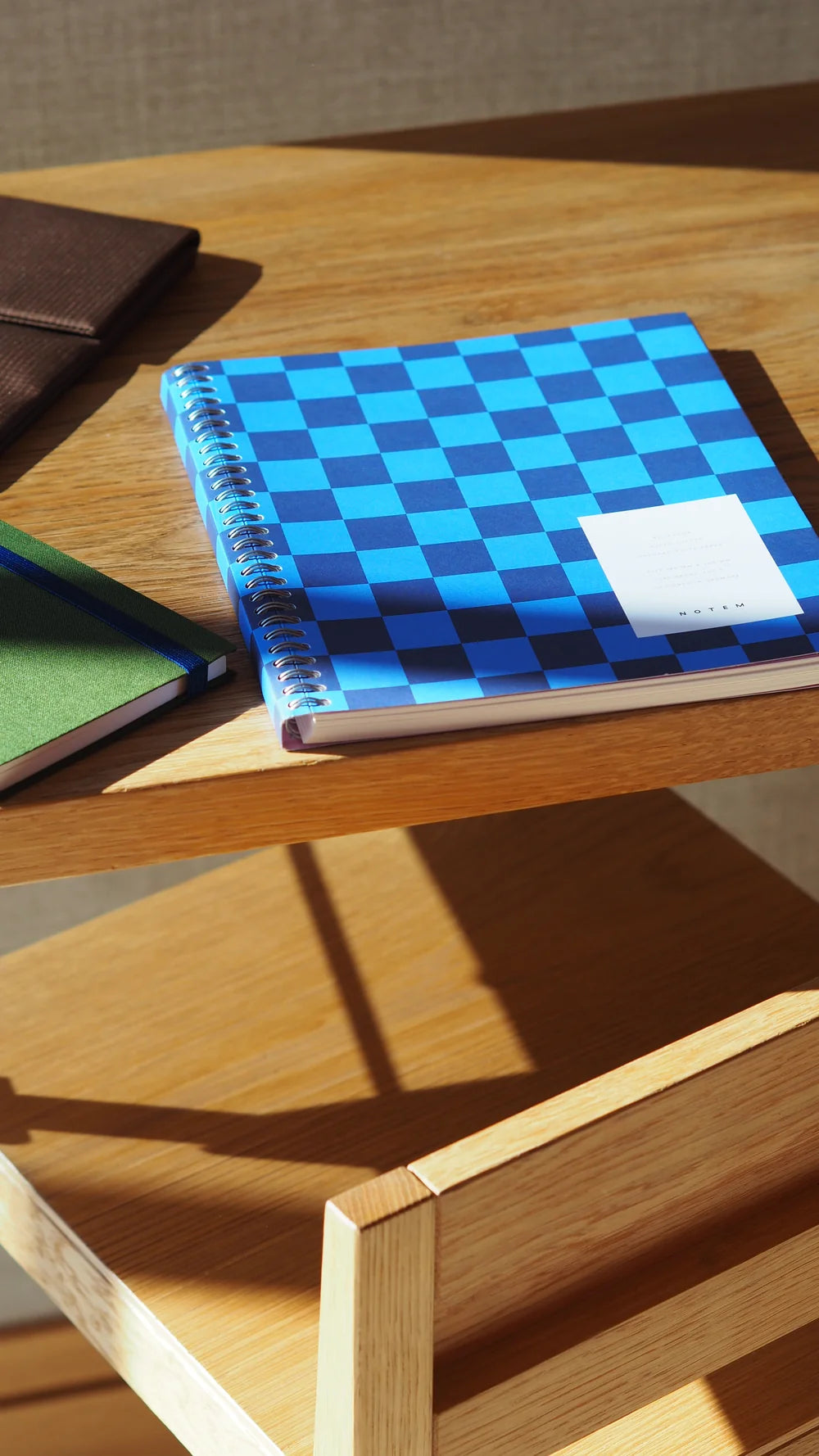 Carnet Nela grand format - CARREAUX BLEU