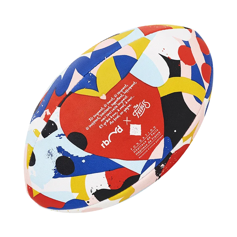 Ballon de rugby éthique – The Feebles x Fondation des Hôpitaux