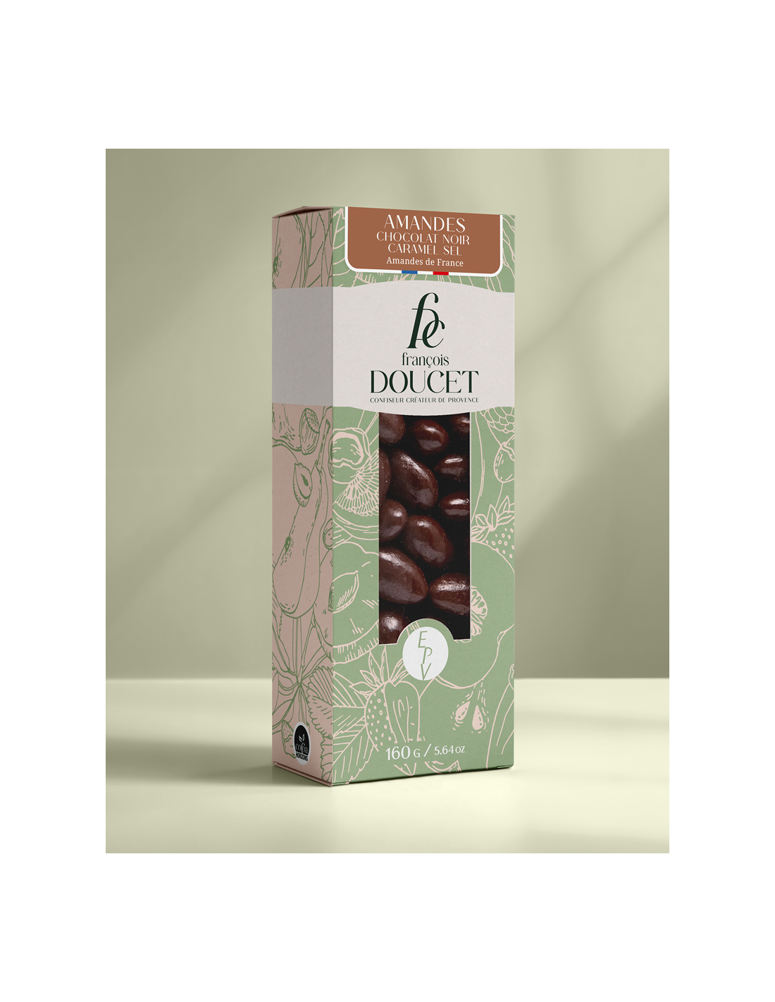 Amandes chocolat noir caramel sel