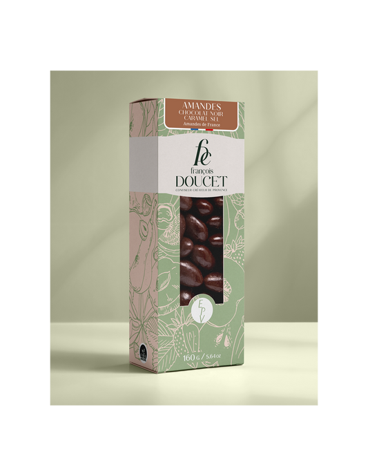 Amandes chocolat noir caramel sel