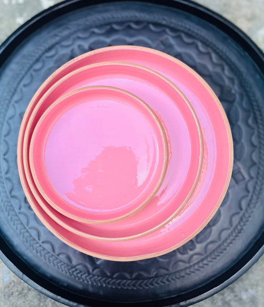 Assiettes terre & lumière – ROSE