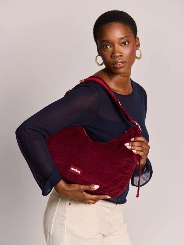 Sac à main Bianca Velours Bordeaux