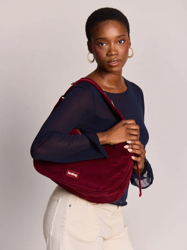 Sac à main Bianca Velours Bordeaux