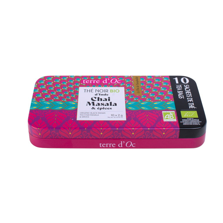 Thé noir bio Chaï Masala – Boîte nomade 10 sachets