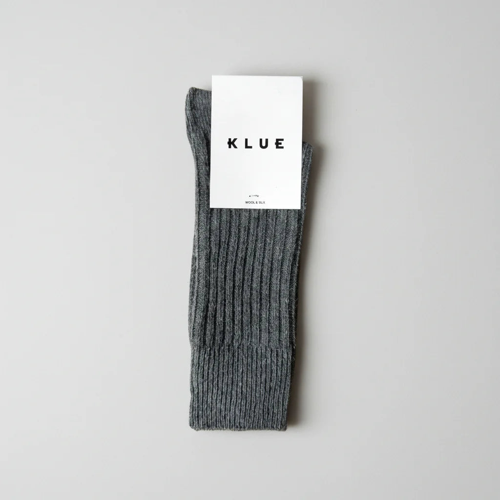 Chaussettes DUST STAR en soie et laine Anthracite