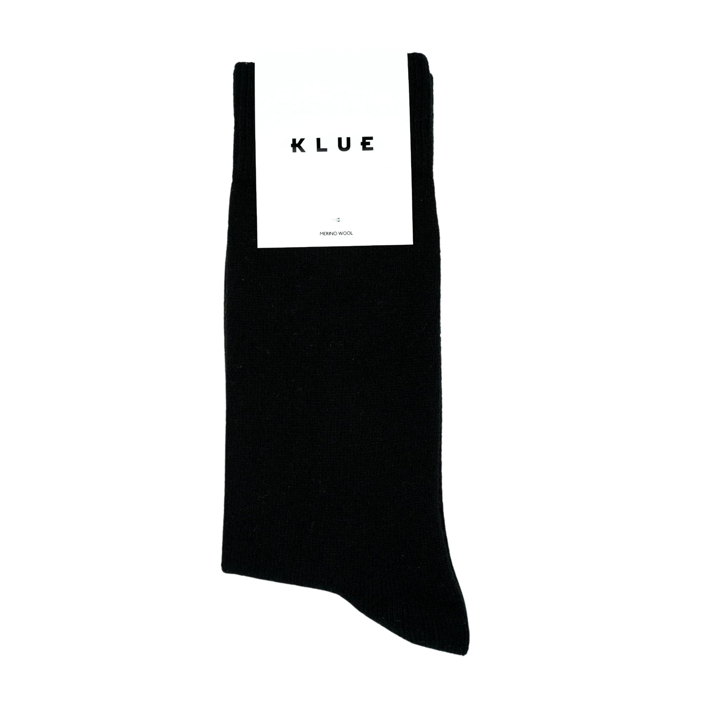 Chaussettes en laine mérinos unies Noir