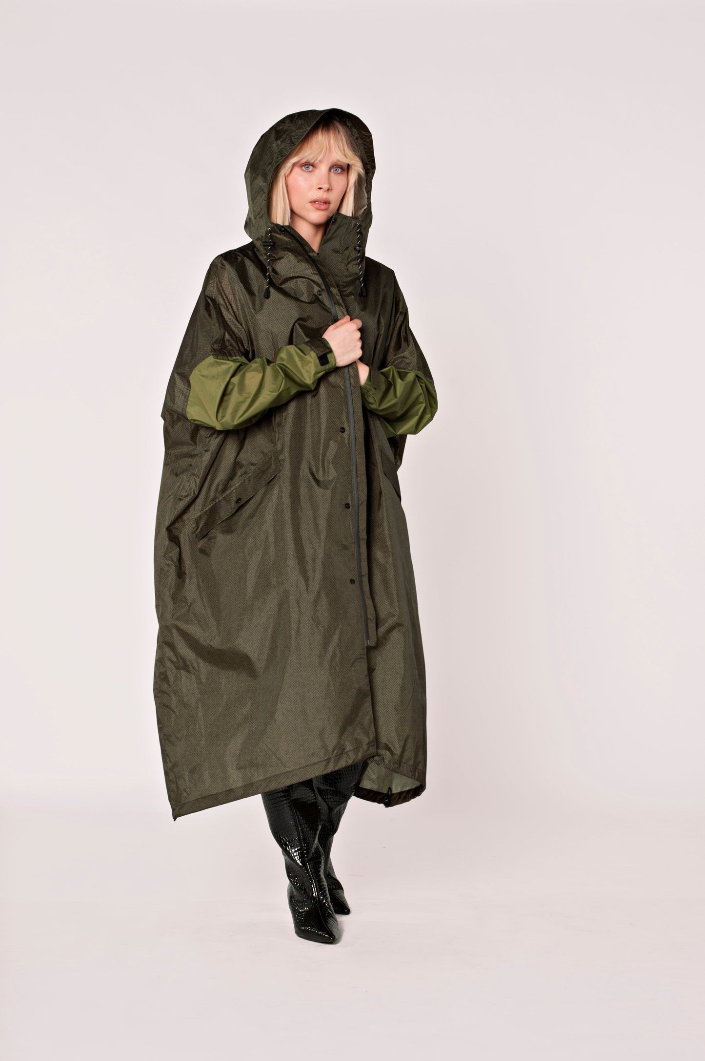 Rain Coat Manteau de pluie Chevron Herringbone
