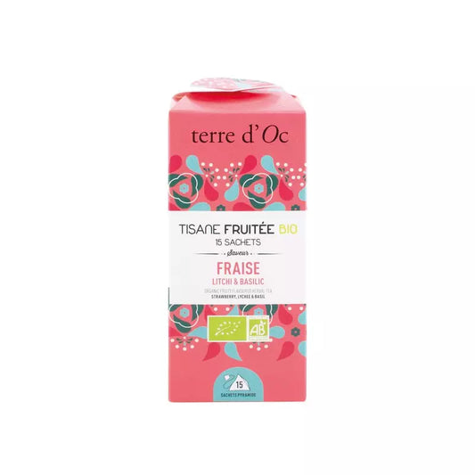 Tisane fruitée BIO fraise litchi & basilic - infusettes
