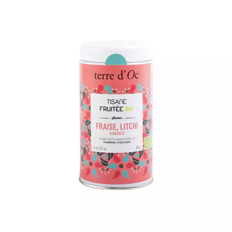Fraise litchi & basilic Tisane fruitée bio