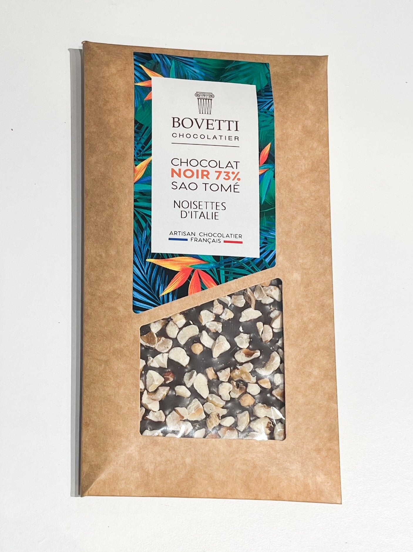 Tablette Chocolat noir 73% Sao Tome Noisette d'Italie