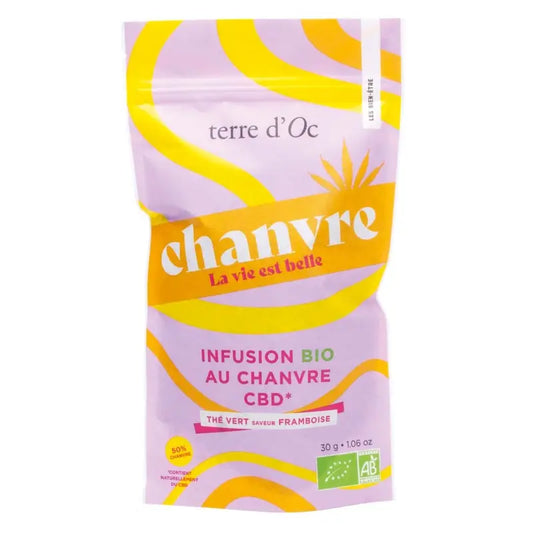 Infusion Chanvre Thé Vert Framboise Bio 30g – La Vie Est Belle
