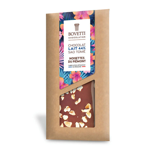 Tablette chocolat lait 44% noisettes