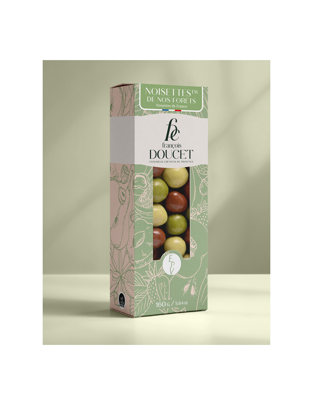 Noisettes de nos Forêts 160g - Noisettes au chocolat au lait et chocolat blanc