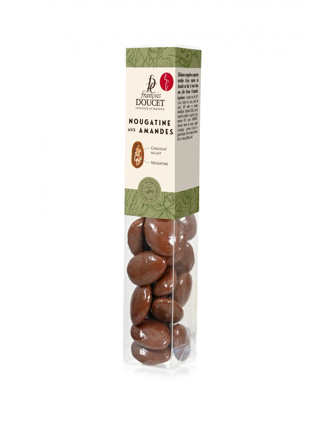 Nougatine aux amandes  chocolat lait 110g