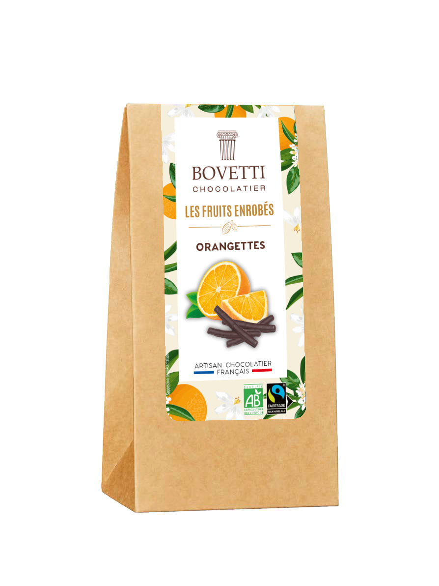 Orangettes bio enrobées de chocolat noir