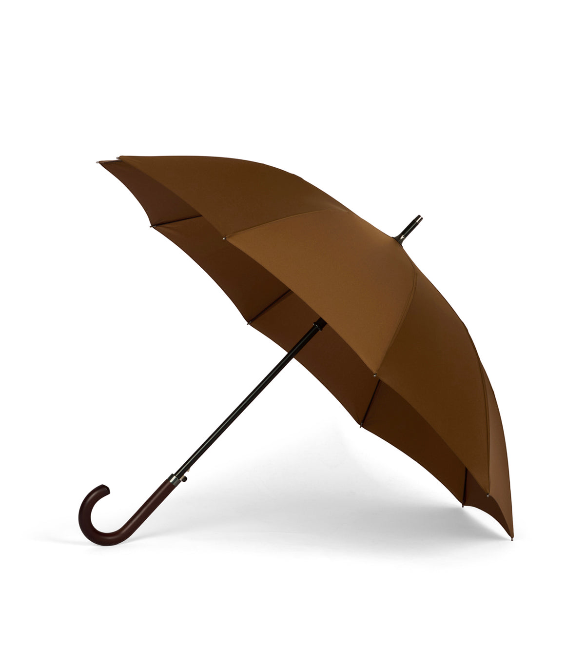 Grand parapluie droit classique caramel AUGUSTINE