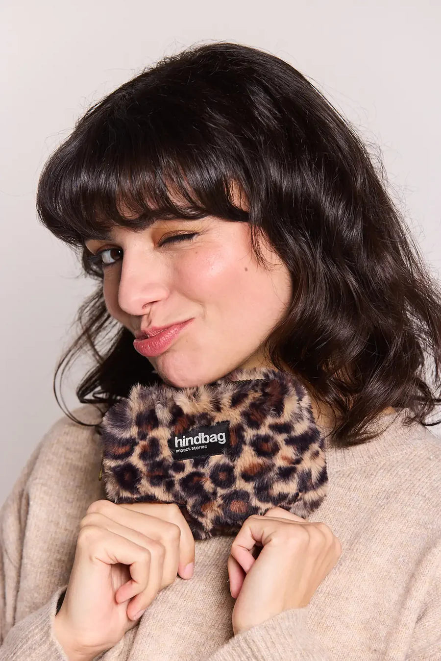 Porte-monnaie Lili Fausse fourrure léopard