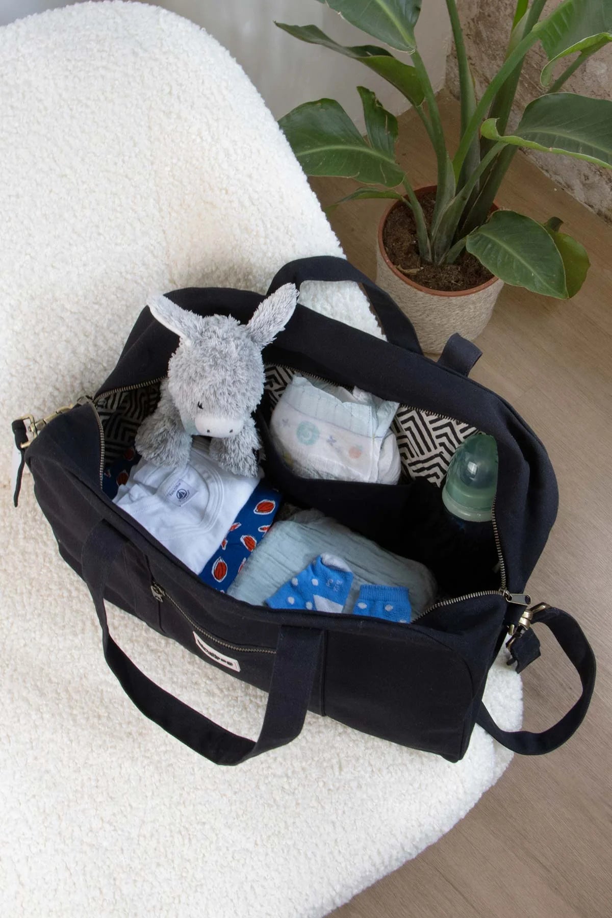 Sac à langer Basile Noir