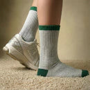 Chaussettes KLUE en Laine Mérinos Sables et vertes