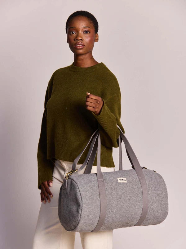 Sac Polochon Simon Effet Lainé Gris