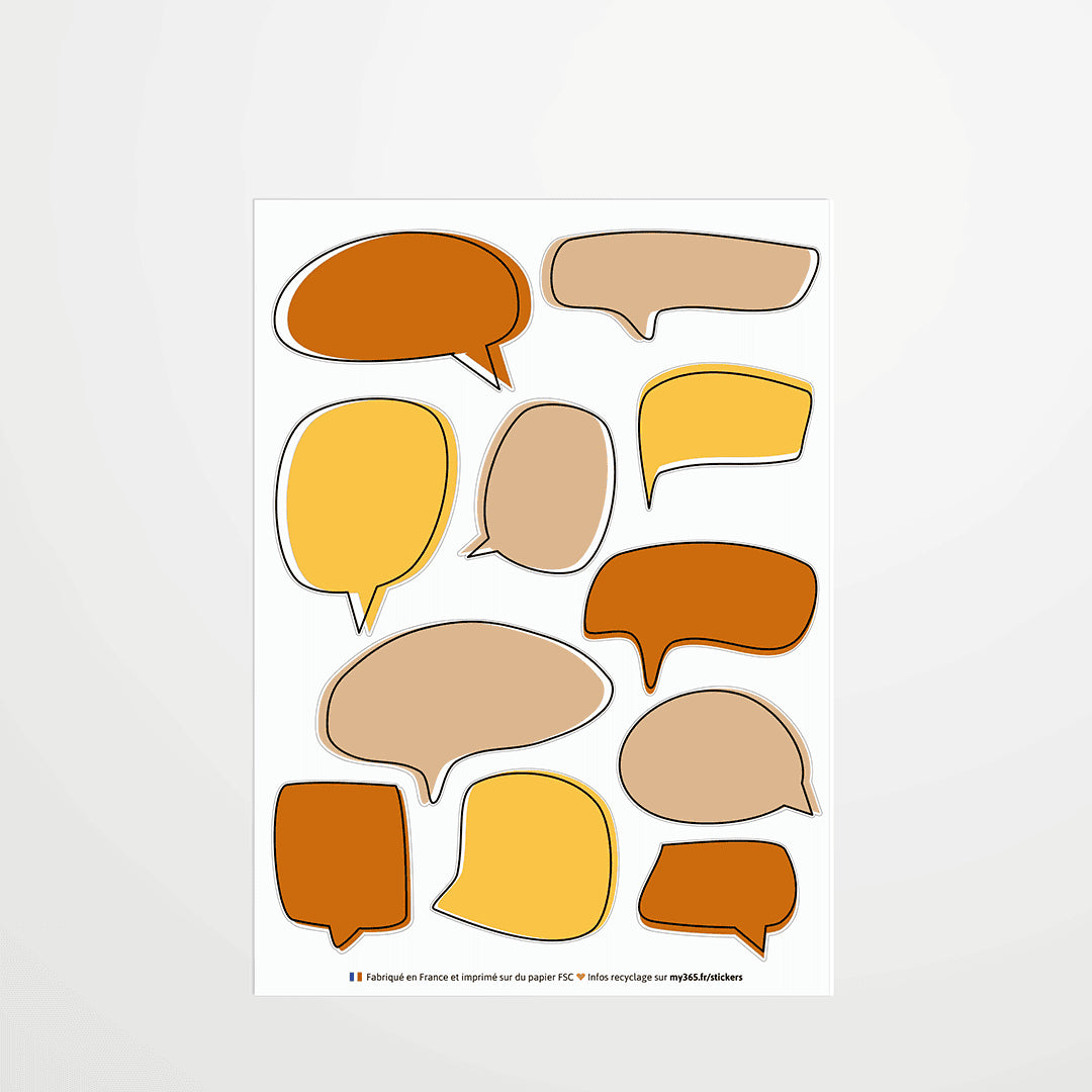 Les stickers bulles – Jaune