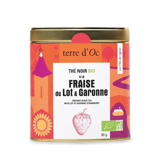 Thé noir Fraise Lot & Garonne 80g