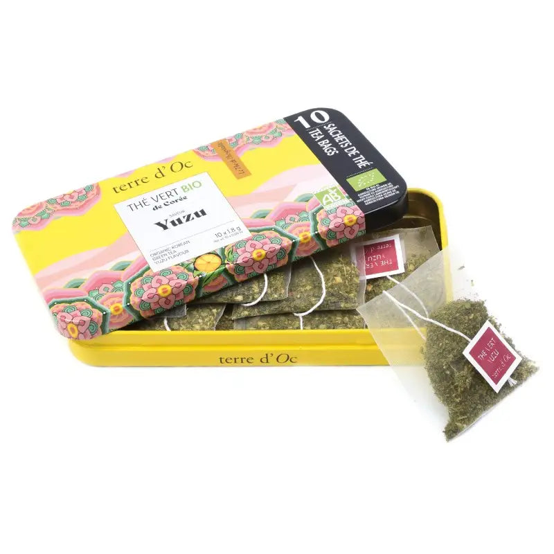 Thé Vert Bio au Yuzu en sachets – Boîte Nomade