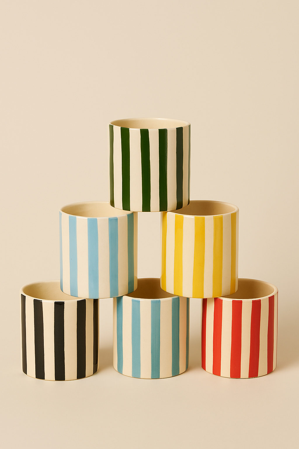 Tasse à rayures marocaines