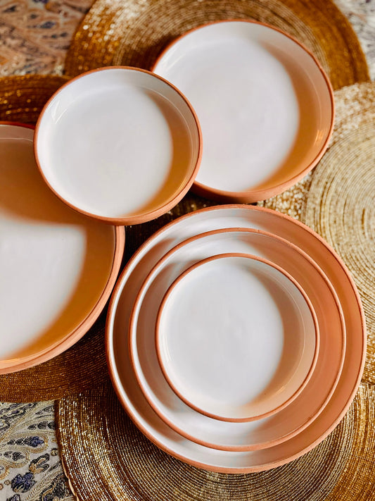 Assiettes terre & lumière - BLANCHE